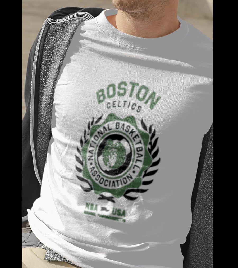 Boston Celtics NBA USA Laurel Crest 2026 T-Shirt