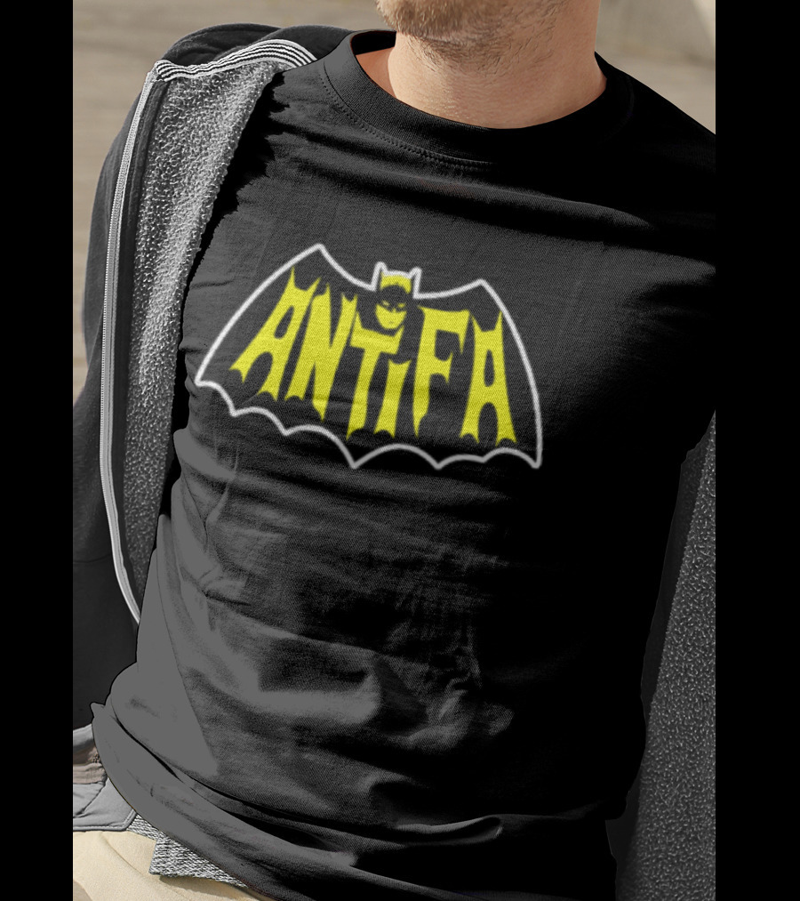 Antifa Batman Logo Style Comic T-Shirt