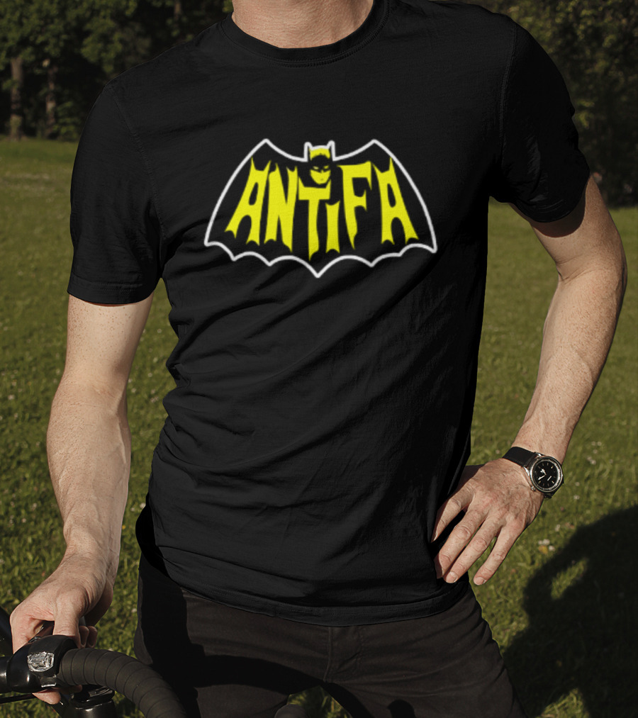 Antifa Batman Logo Style Comic T-Shirt