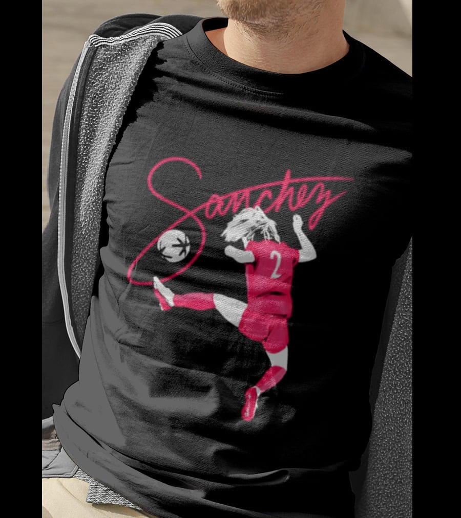 Sanchez Number 2 Soccer Player Kick T-Shirt