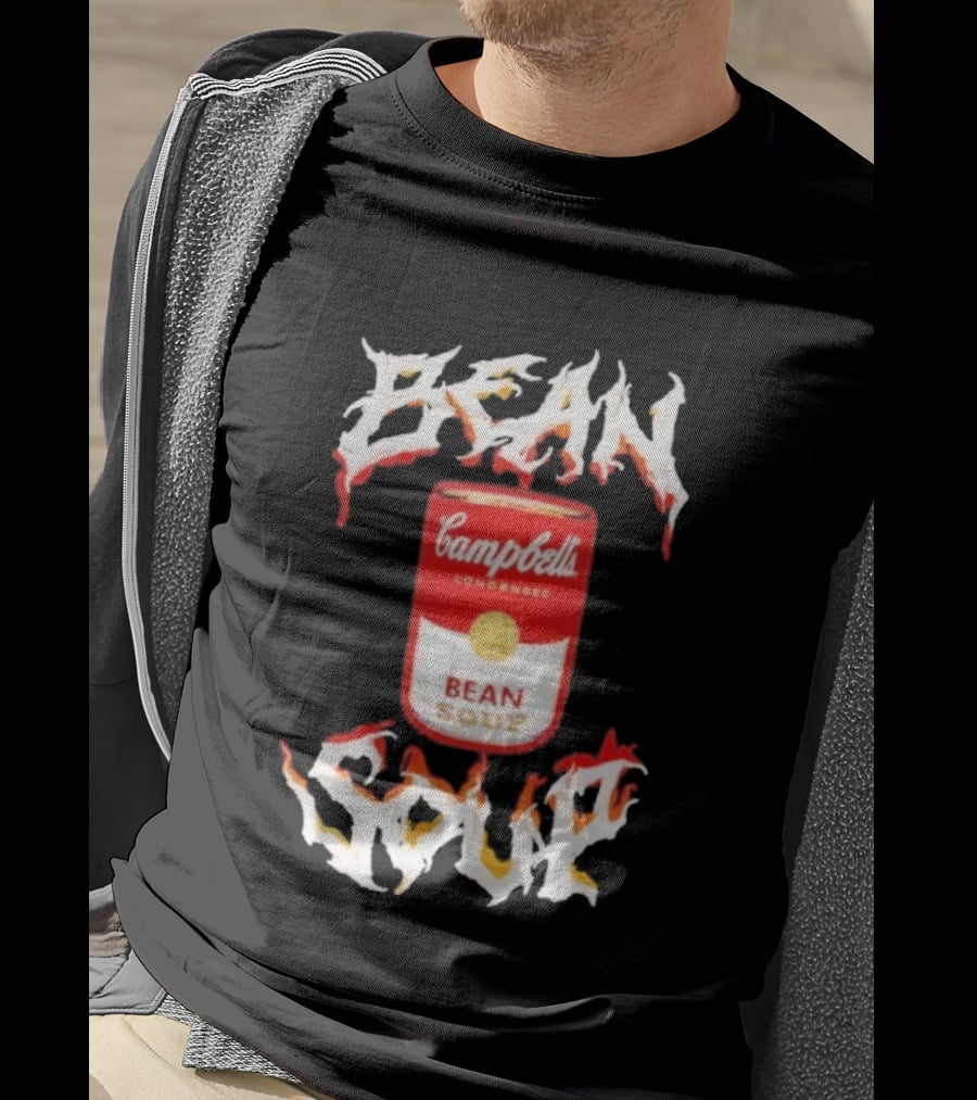 Campbell's Condensed Bean Soup Can With Flame T-Shirt