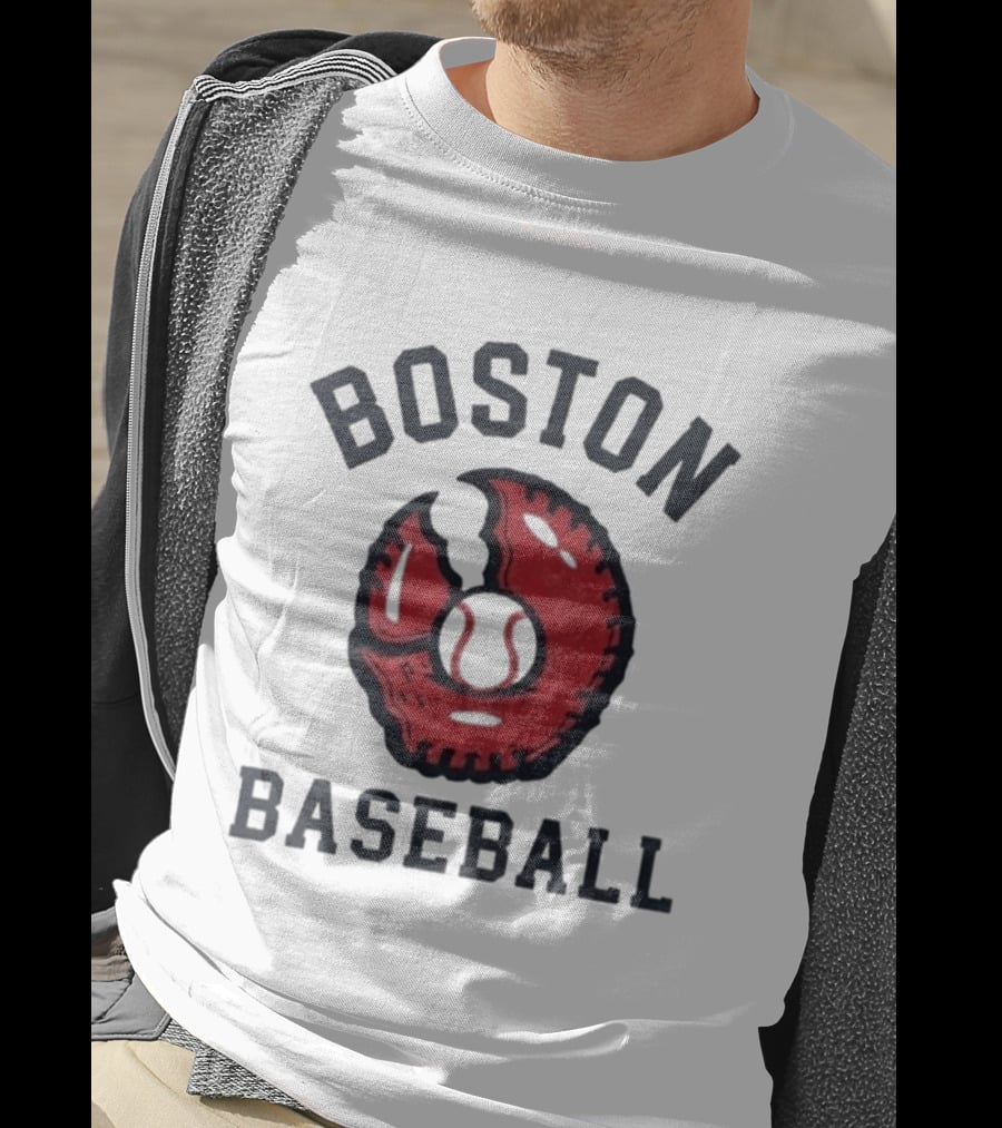 Boston Lobster Mitt Baseball T-Shirt