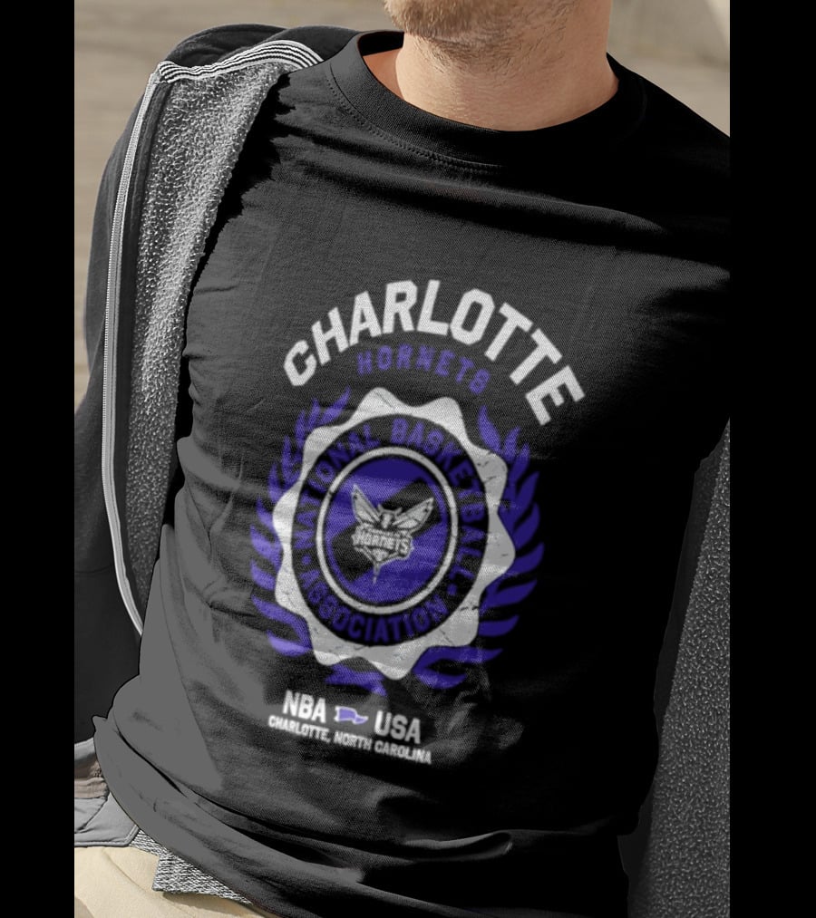 Charlotte Hornets NBA National Basketball Association Crest USA 2026 T-Shirt