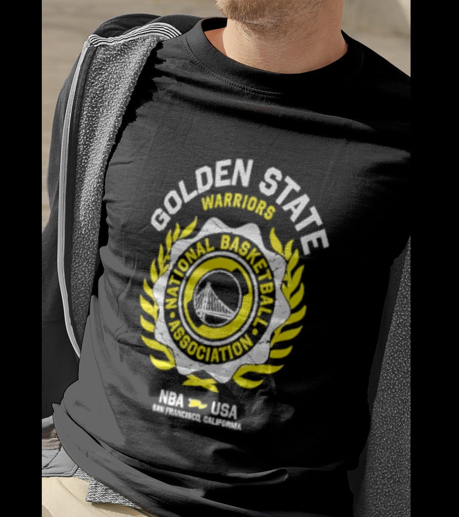 Golden State Warriors NBA USA National Basketball Association Laurel Crest Flocking 2026 San Francisco California T-Shirt