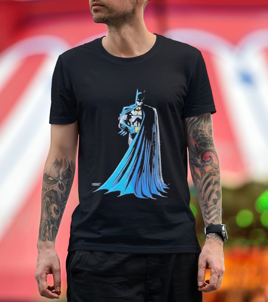 IShowSpeed 1989 Batman DC Comics Blue And Grey Cape T-Shirt