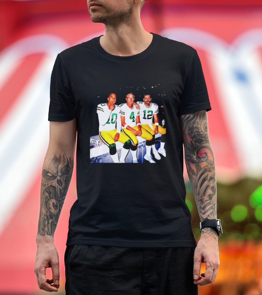 Jordan Love Brett Favre Aaron Rodgers Green Bay Packers Smoking And Beer Celebration T-Shirt