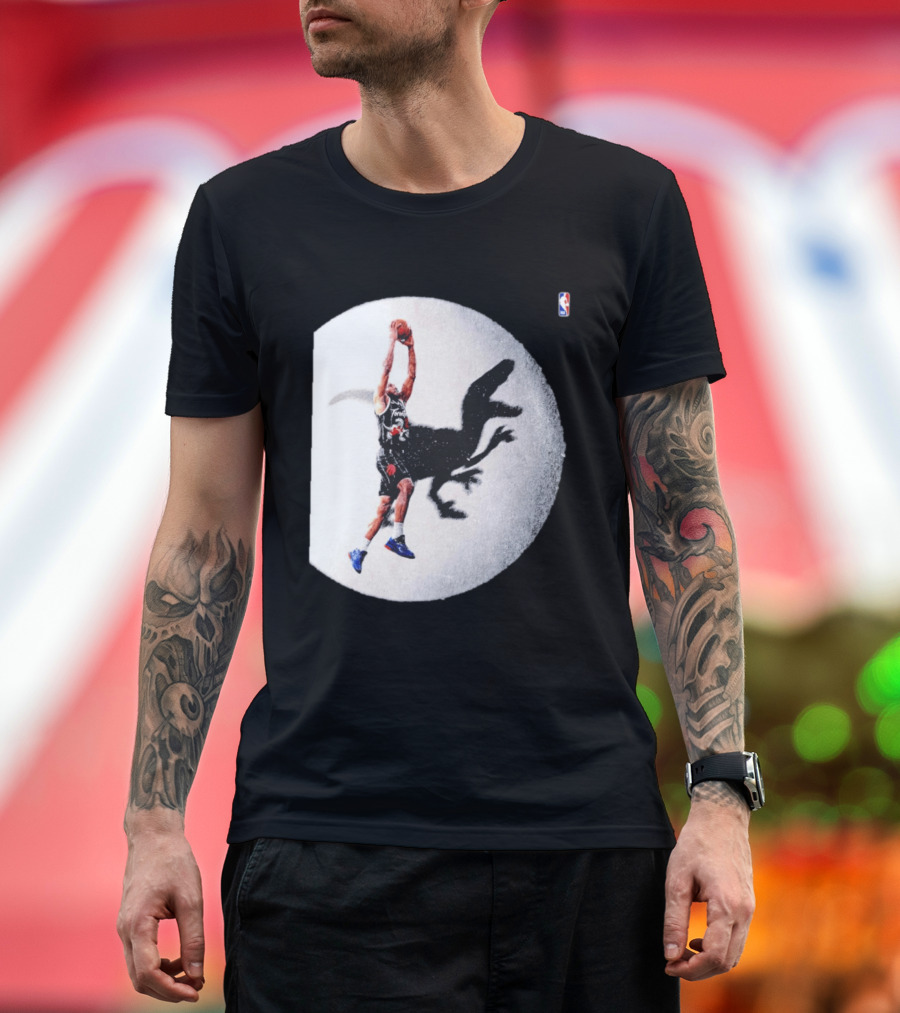Kawhi Leonard Toronto Raptors Shadow Dunk With Raptor Silhouette Basketball T-Shirt
