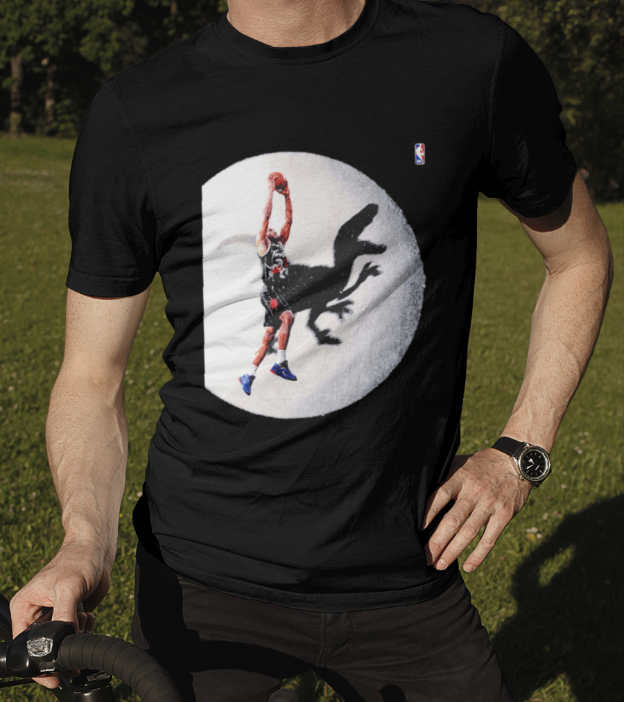 Kawhi Leonard Toronto Raptors Shadow Dunk With Raptor Silhouette Basketball T-Shirt