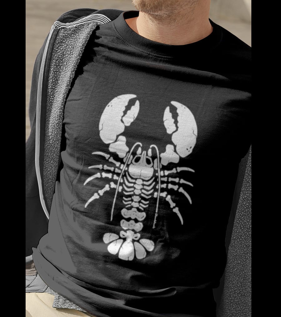 Lobstah Skeleton Halloween Lobster Bones T-Shirt