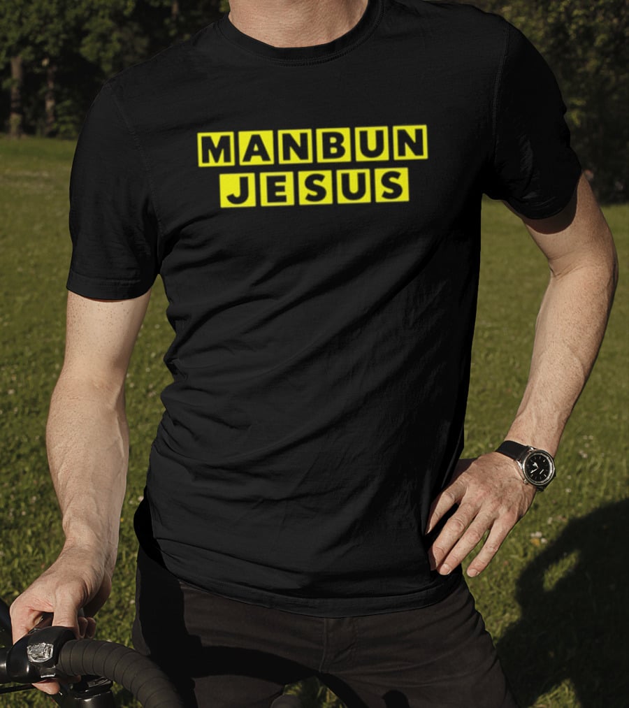 Manbun Jesus MBJaffle House Iconic Yellow T-Shirt