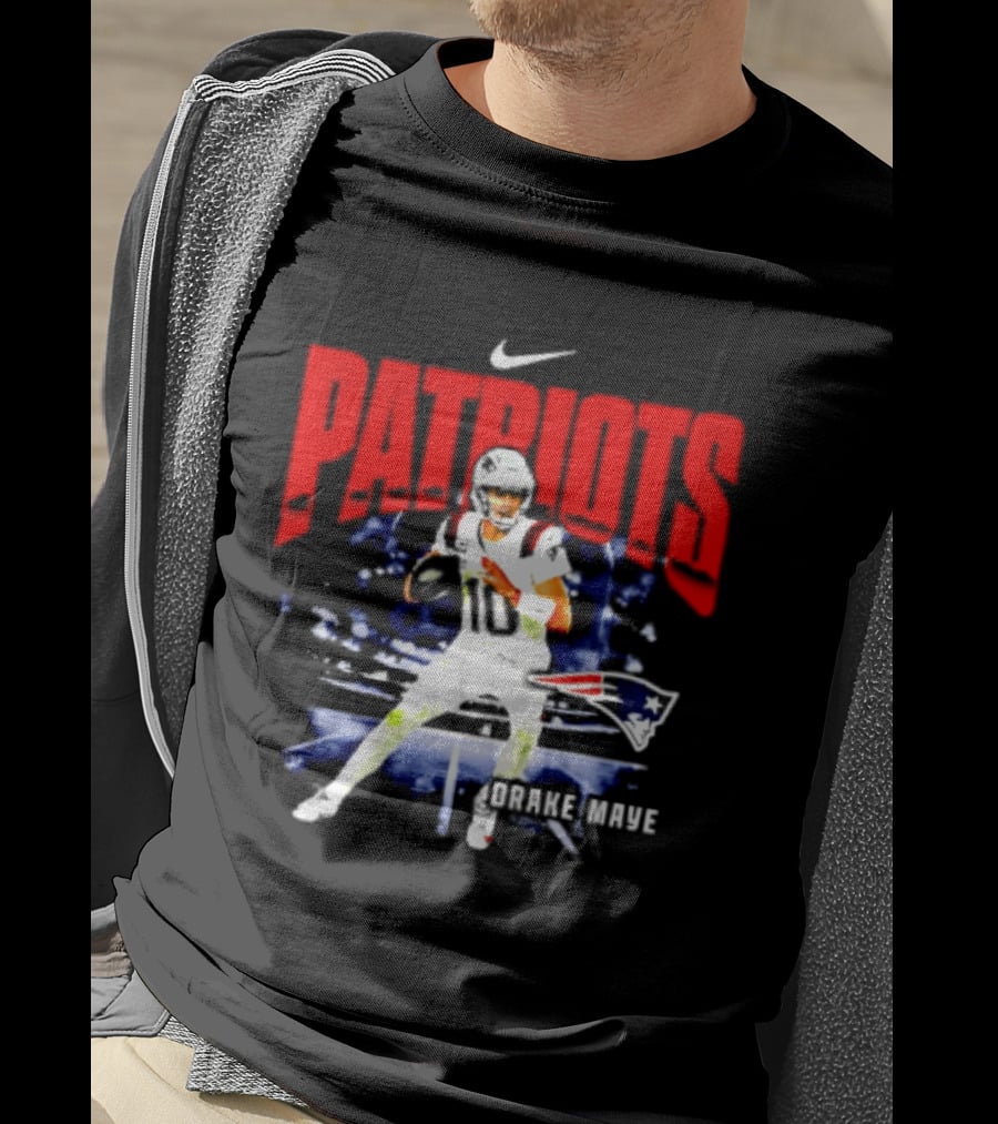 Nike Patriots Drake Maye Football Player Max90 T-Shirt