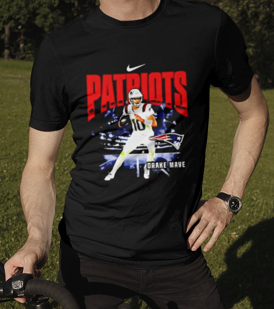 Nike Patriots Drake Maye Football Player Max90 T-Shirt