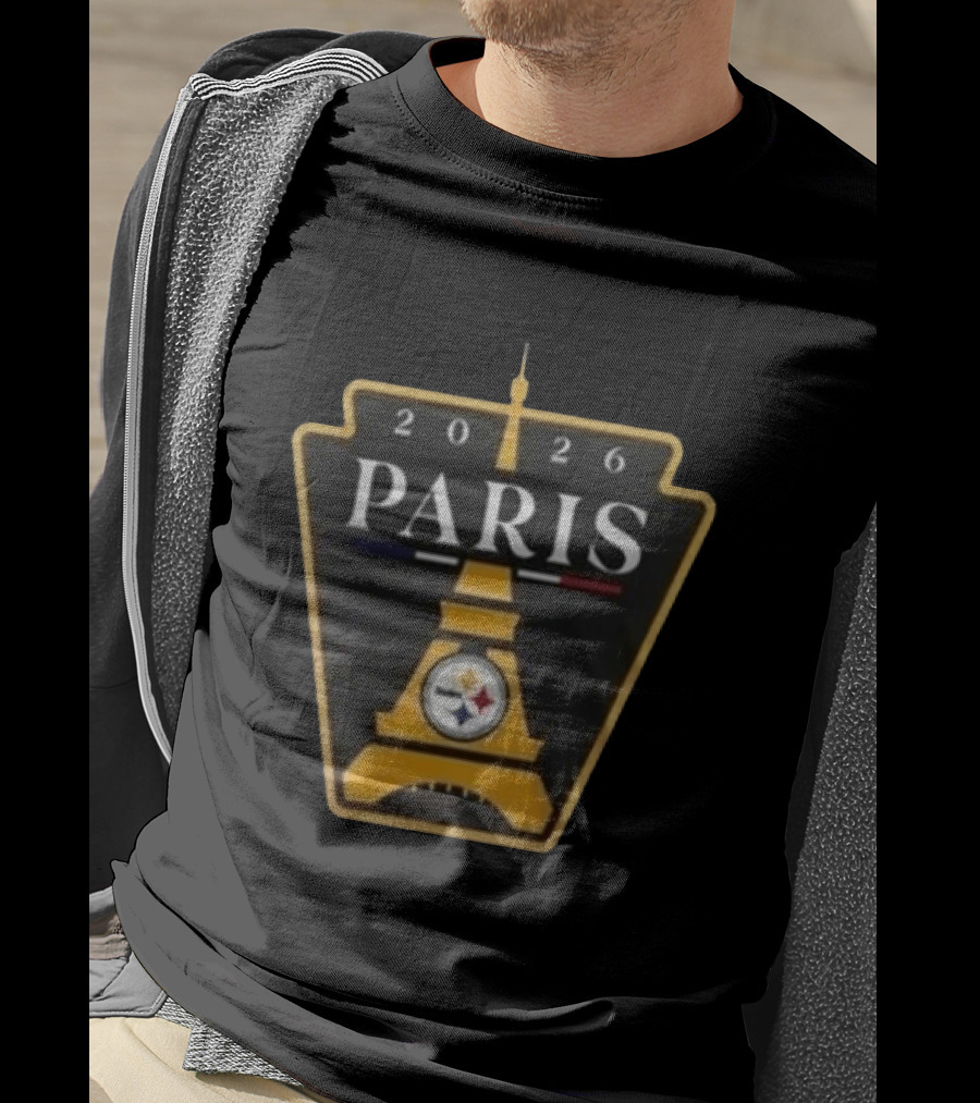 Pittsburgh Steelers 2026 Paris Eiffel Tower Event T-Shirt