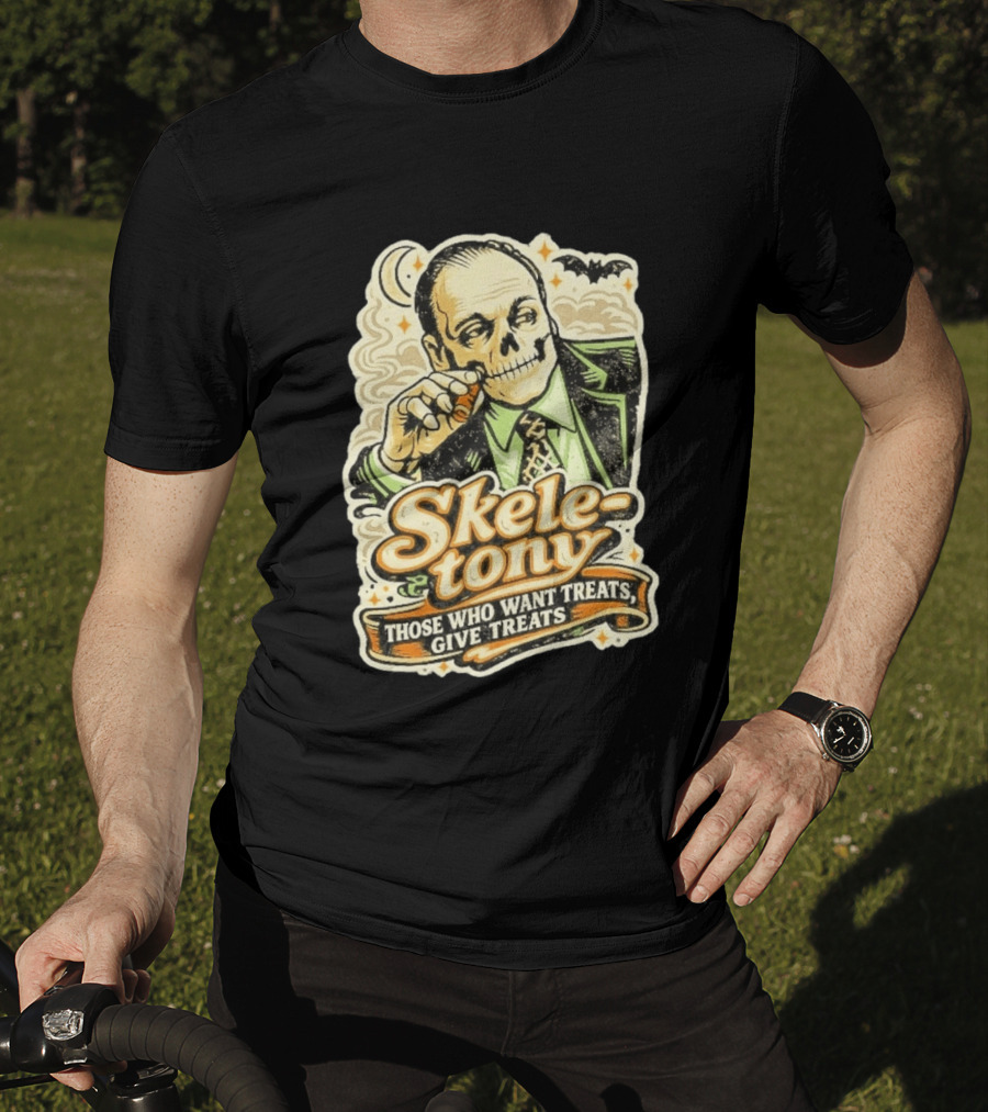 Skele Tony Soprano Those Who Want Treats Give Treats T-Shirt