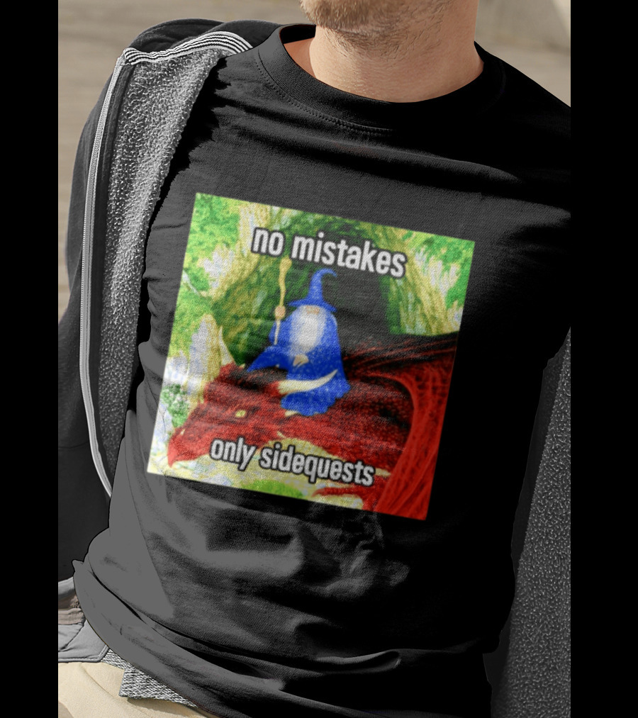 No Mistakes Only Side Quests Wizard And Dragon T-Shirt