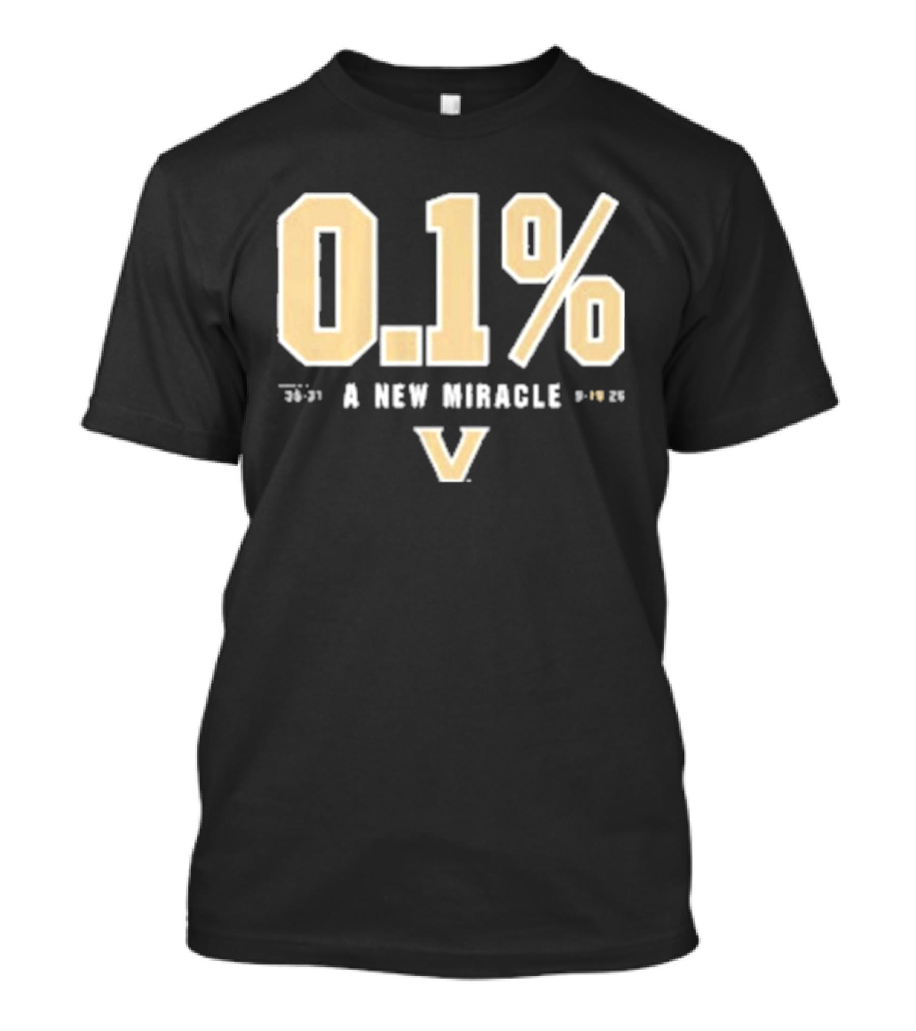 Vanderbilt Football Miracle 0.1% Victory 35 31 NC State T-Shirt