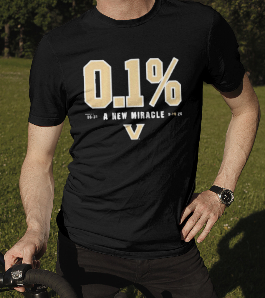 Vanderbilt Football Miracle 0.1% Victory 35 31 NC State T-Shirt