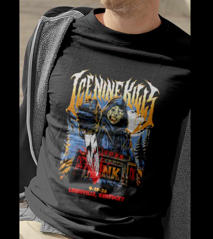 Ice Nine Kills Louisville Kentucky 2026 INK Blood Mask Tour T-Shirt