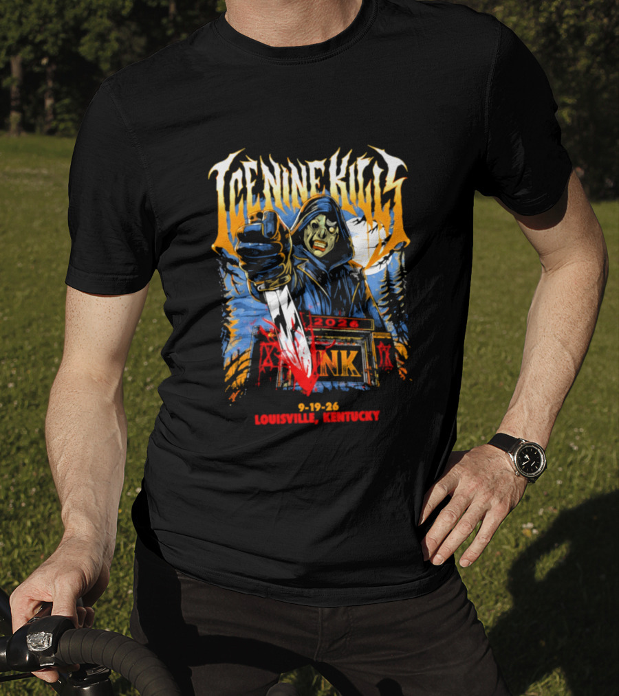 Ice Nine Kills Louisville Kentucky 2026 INK Blood Mask Tour T-Shirt