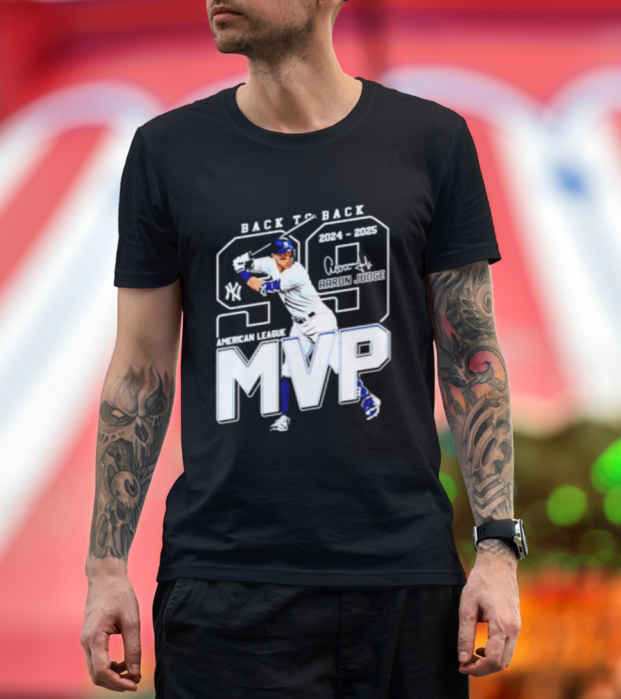 Back To Back 2024 25 American League MVP Aaron Judge T-Shirt