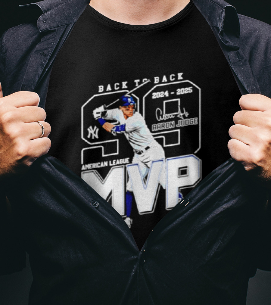 Back To Back 2024 25 American League MVP Aaron Judge T-Shirt