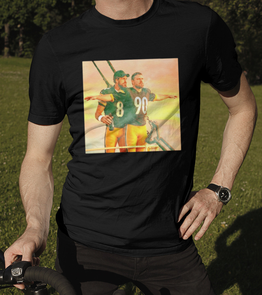 Aaron Rodgers TJ Watt Pittsburgh Steelers Titanic Crossover 8 90 T-Shirt