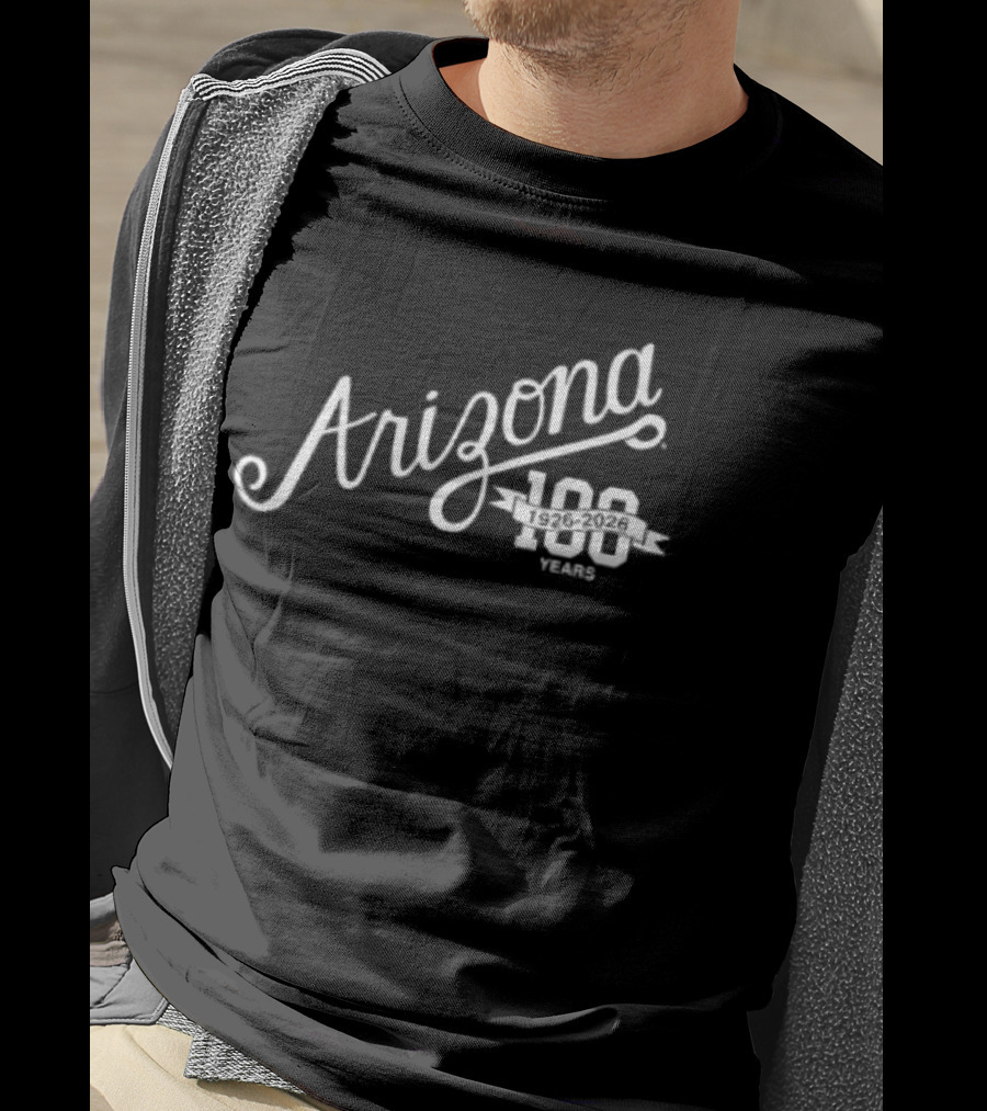 Arizona Wildcats 100 Years Bear Down John Button Salmon T-Shirt