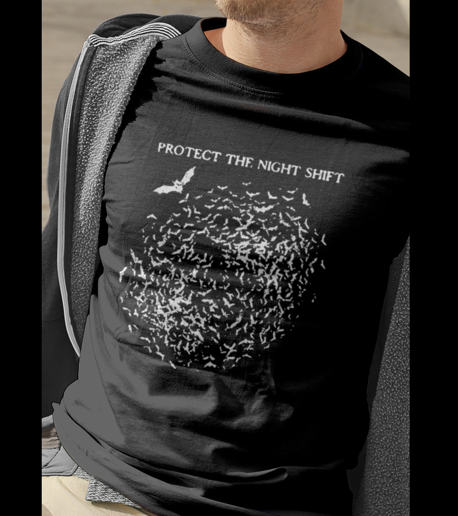 Protect The Night Shift Bat Conservation Halloween T-Shirt