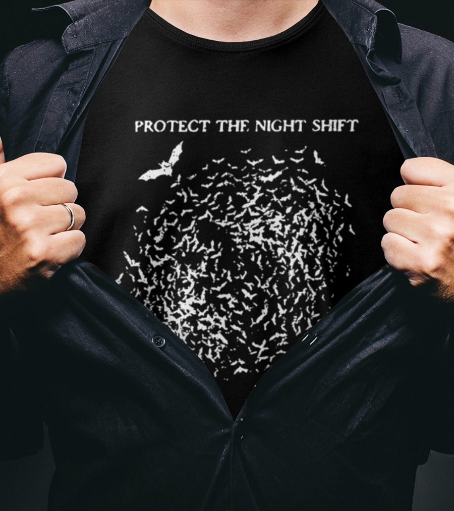 Protect The Night Shift Bat Conservation Halloween T-Shirt