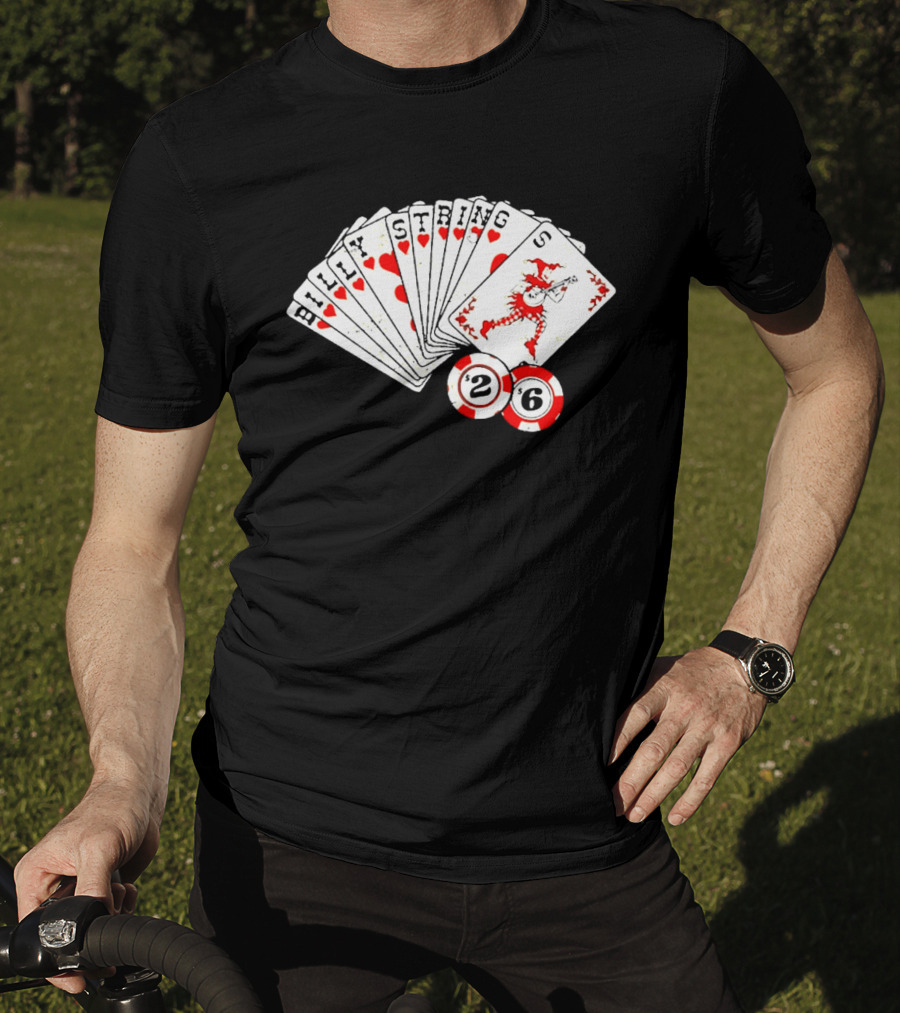 Billy Strings Fall 2026 Playing Cards Design By Miles Koldweyn With Poker Chips And Red Dragon T-Shirt