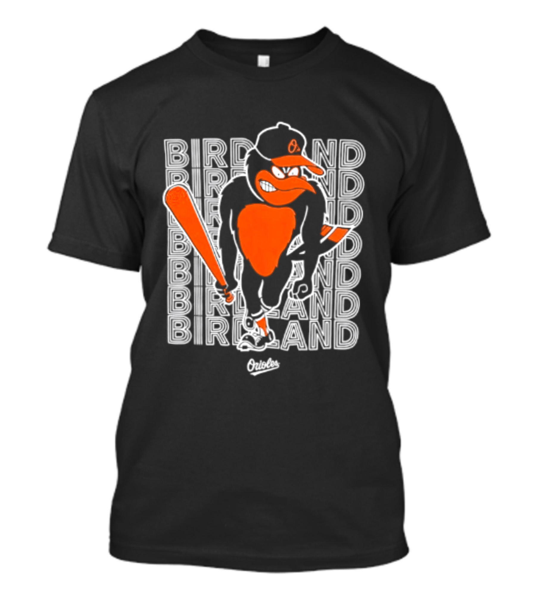 Birdland Baltimore Orioles Baseball Bat Bird T-Shirt