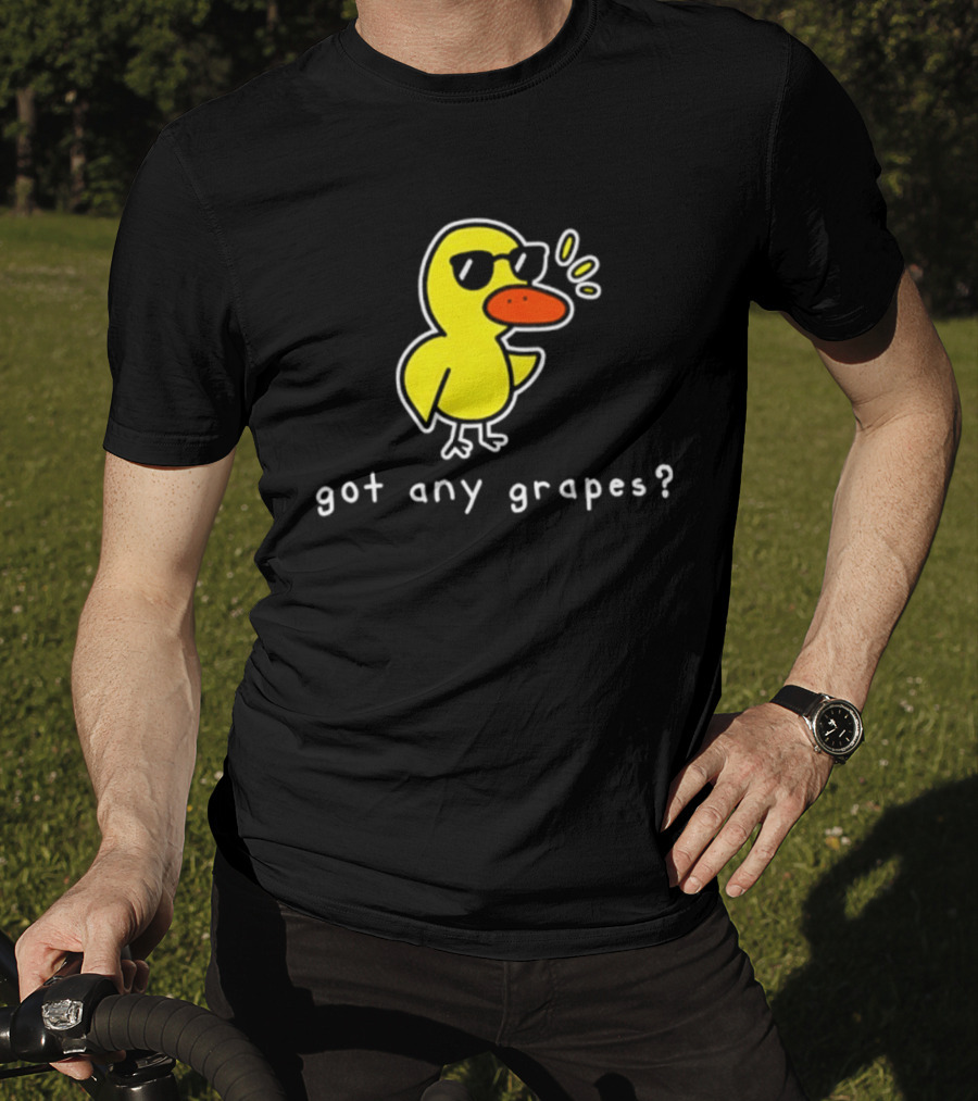Got Any Grapes Duck Meme Sunglasses Quacking Drawing T-Shirt