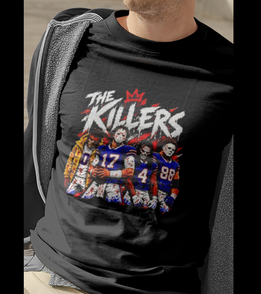 Buffalo Bills The Killers Horror Characters Halloween NFL T-Shirt