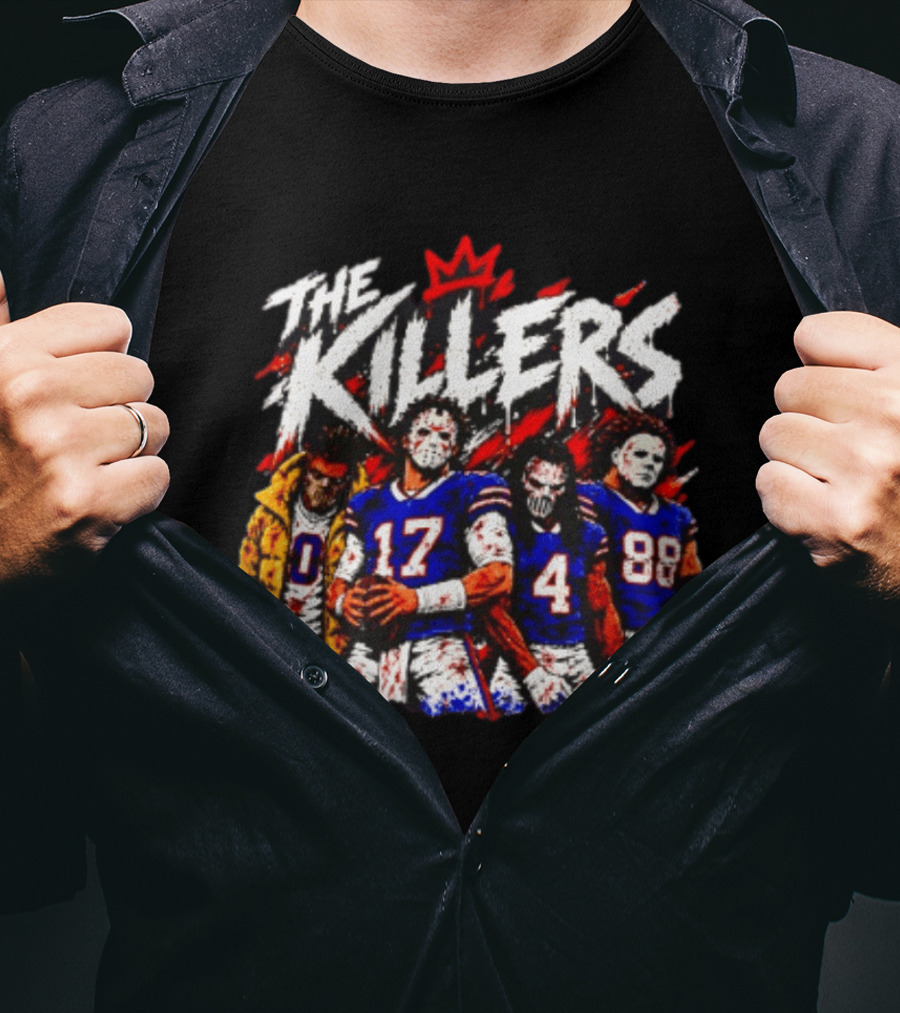 Buffalo Bills The Killers Horror Characters Halloween NFL T-Shirt