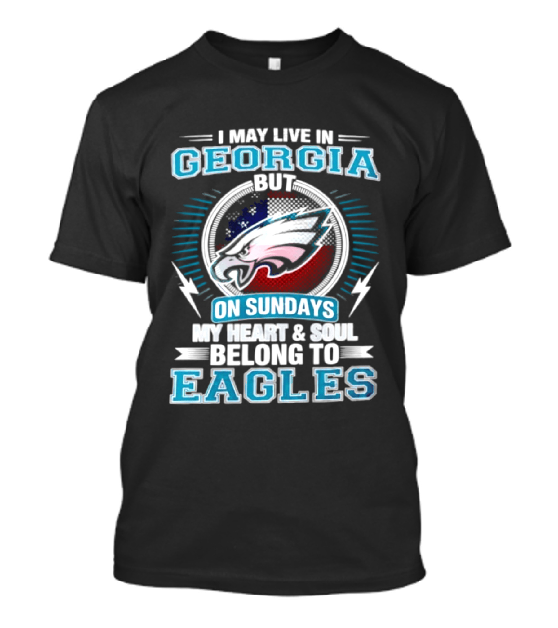 Georgia Resident Eagles Fan Heart And Soul Dedication Sundays T-Shirt