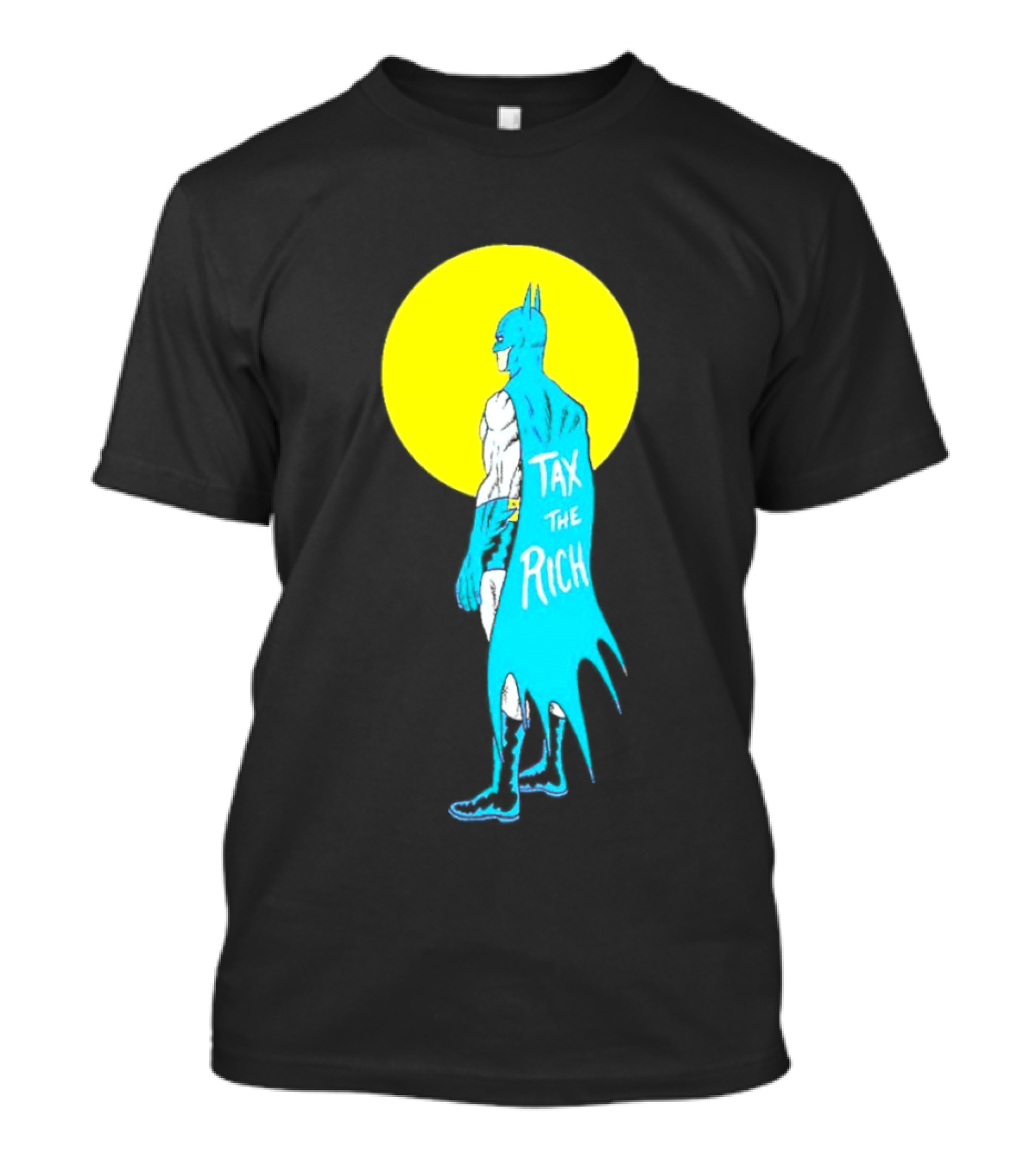 Tax The Rich Batman Yellow Moon T-Shirt