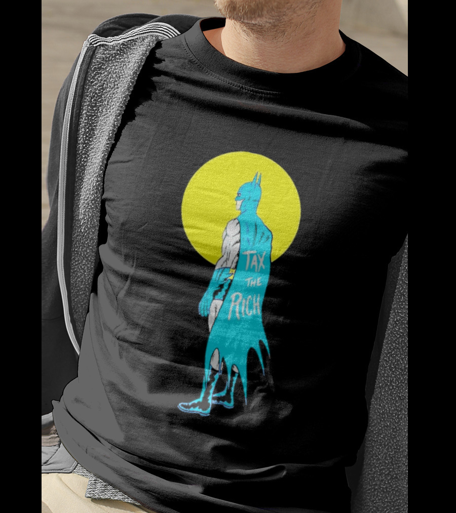 Tax The Rich Batman Yellow Moon T-Shirt