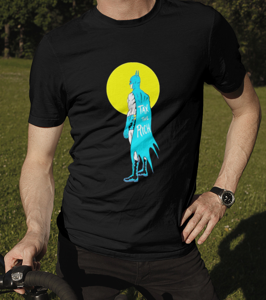 Tax The Rich Batman Yellow Moon T-Shirt