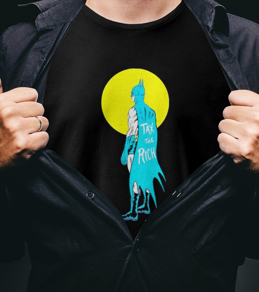Tax The Rich Batman Yellow Moon T-Shirt