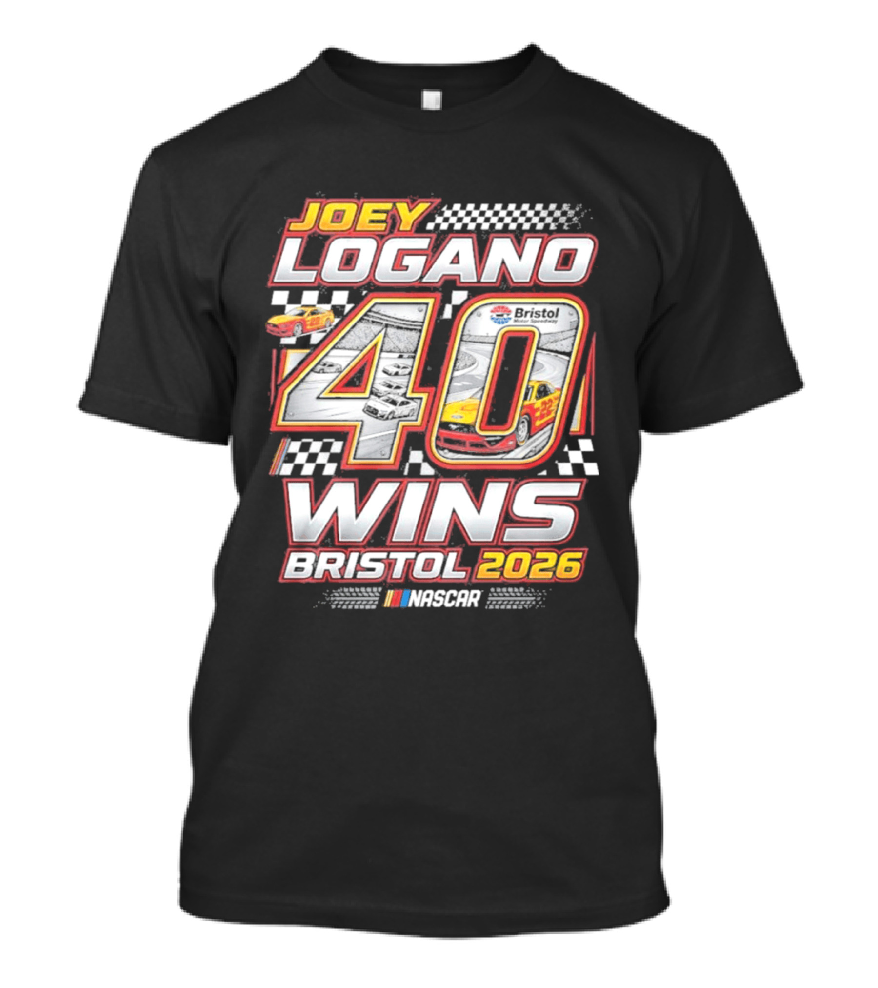 Joey Logano 40 Wins Bristol 2026 NASCAR T-Shirt