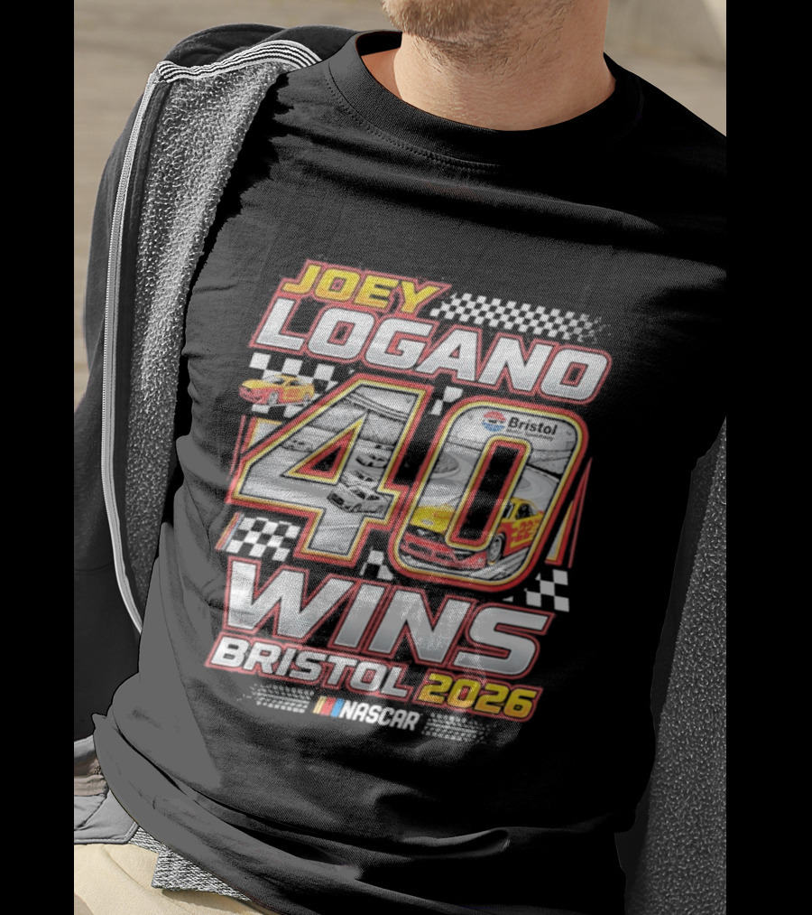 Joey Logano 40 Wins Bristol 2026 NASCAR T-Shirt
