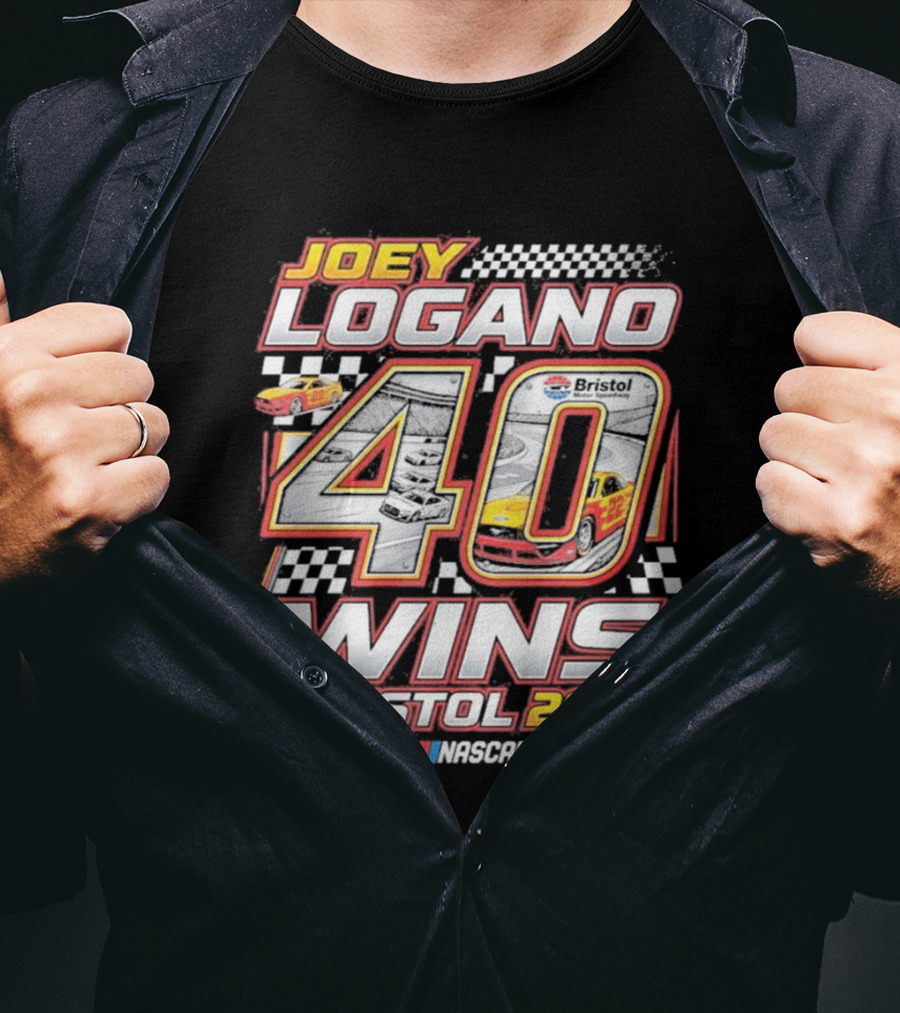 Joey Logano 40 Wins Bristol 2026 NASCAR T-Shirt
