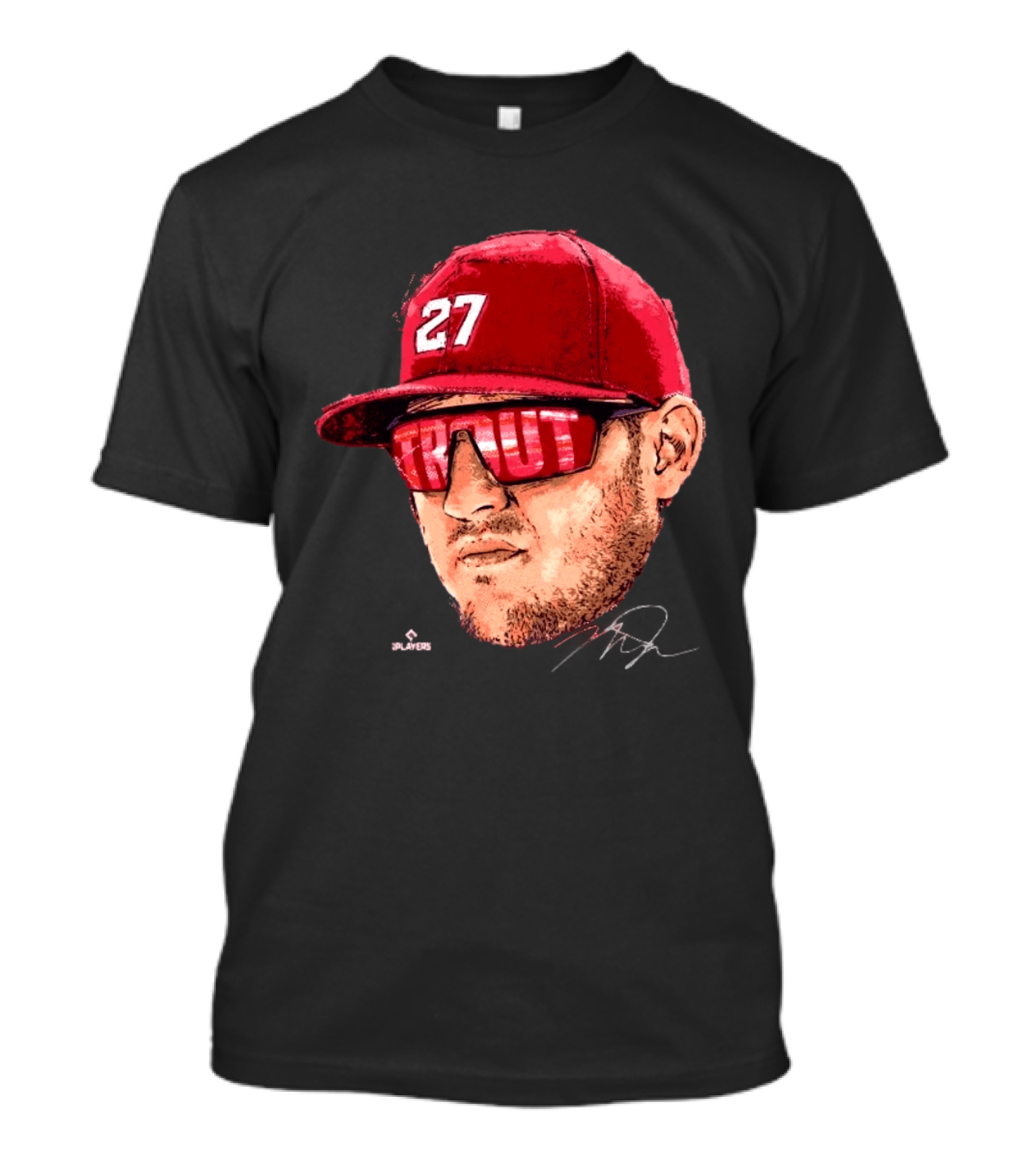 Mike Trout Los Angeles 27 Hat Reflective Sunglasses T-Shirt