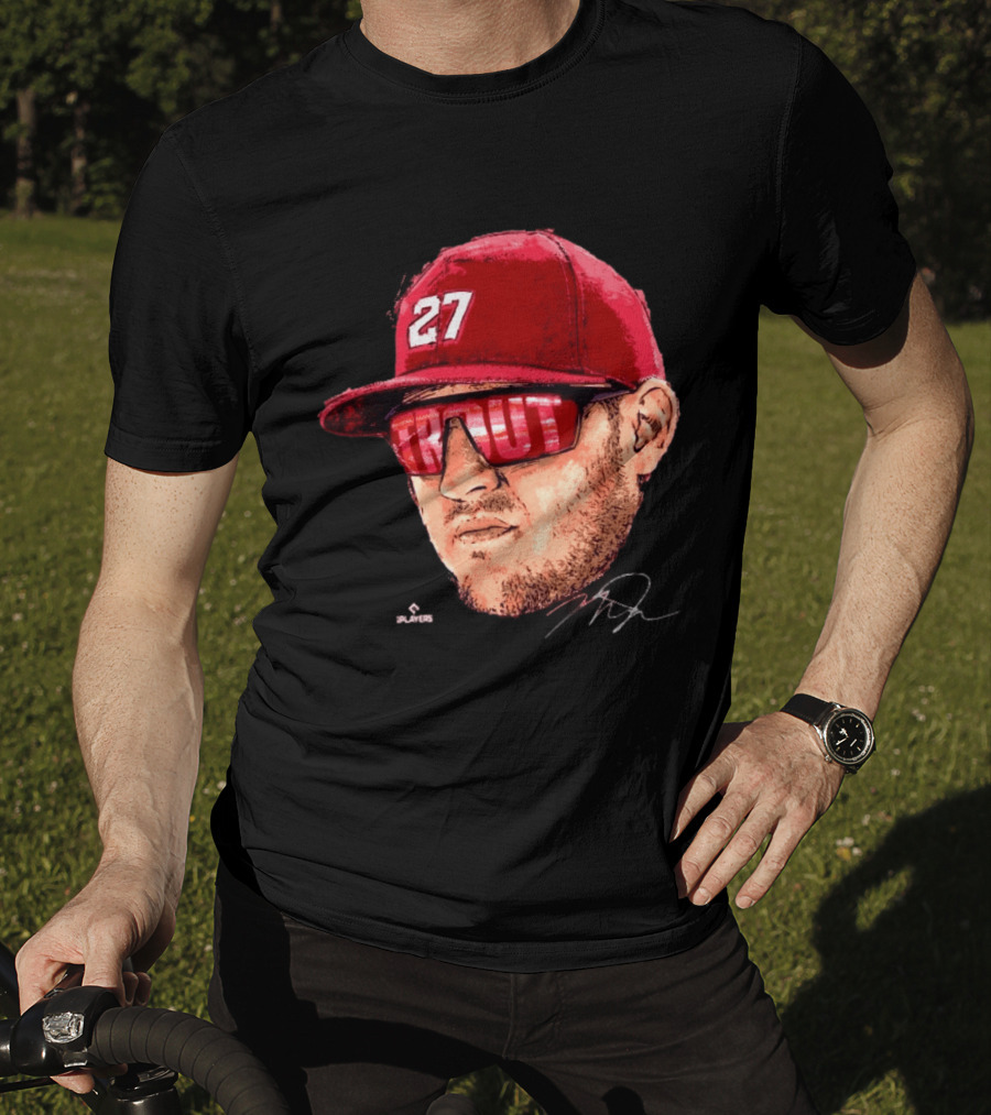 Mike Trout Los Angeles 27 Hat Reflective Sunglasses T-Shirt