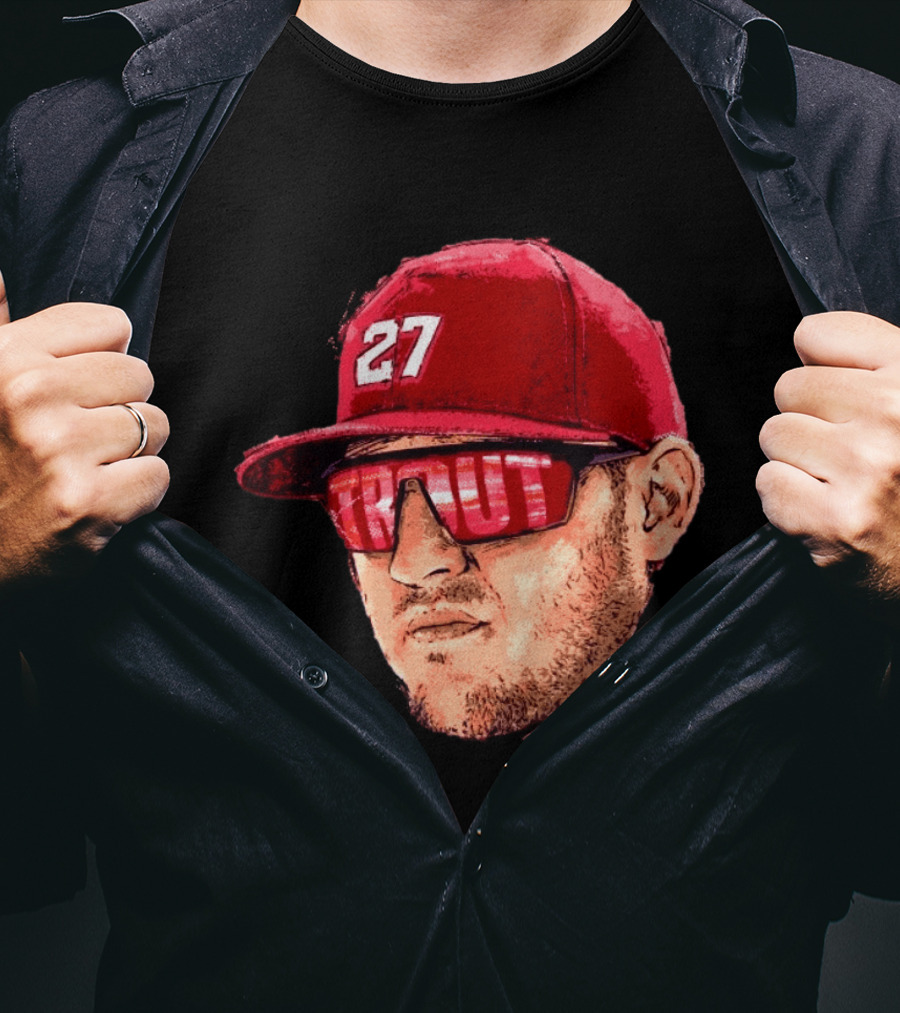 Mike Trout Los Angeles 27 Hat Reflective Sunglasses T-Shirt
