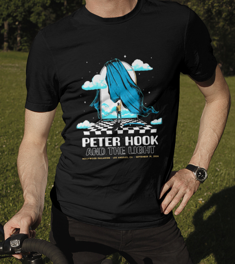 Peter Hook And The Light Hollywood Palladium Los Angeles September 2024 Checkerboard Clouds T-Shirt