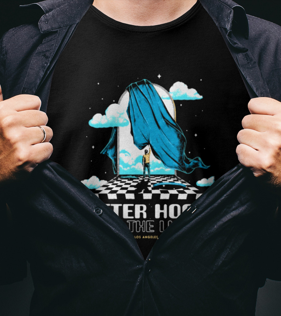 Peter Hook And The Light Hollywood Palladium Los Angeles September 2024 Checkerboard Clouds T-Shirt