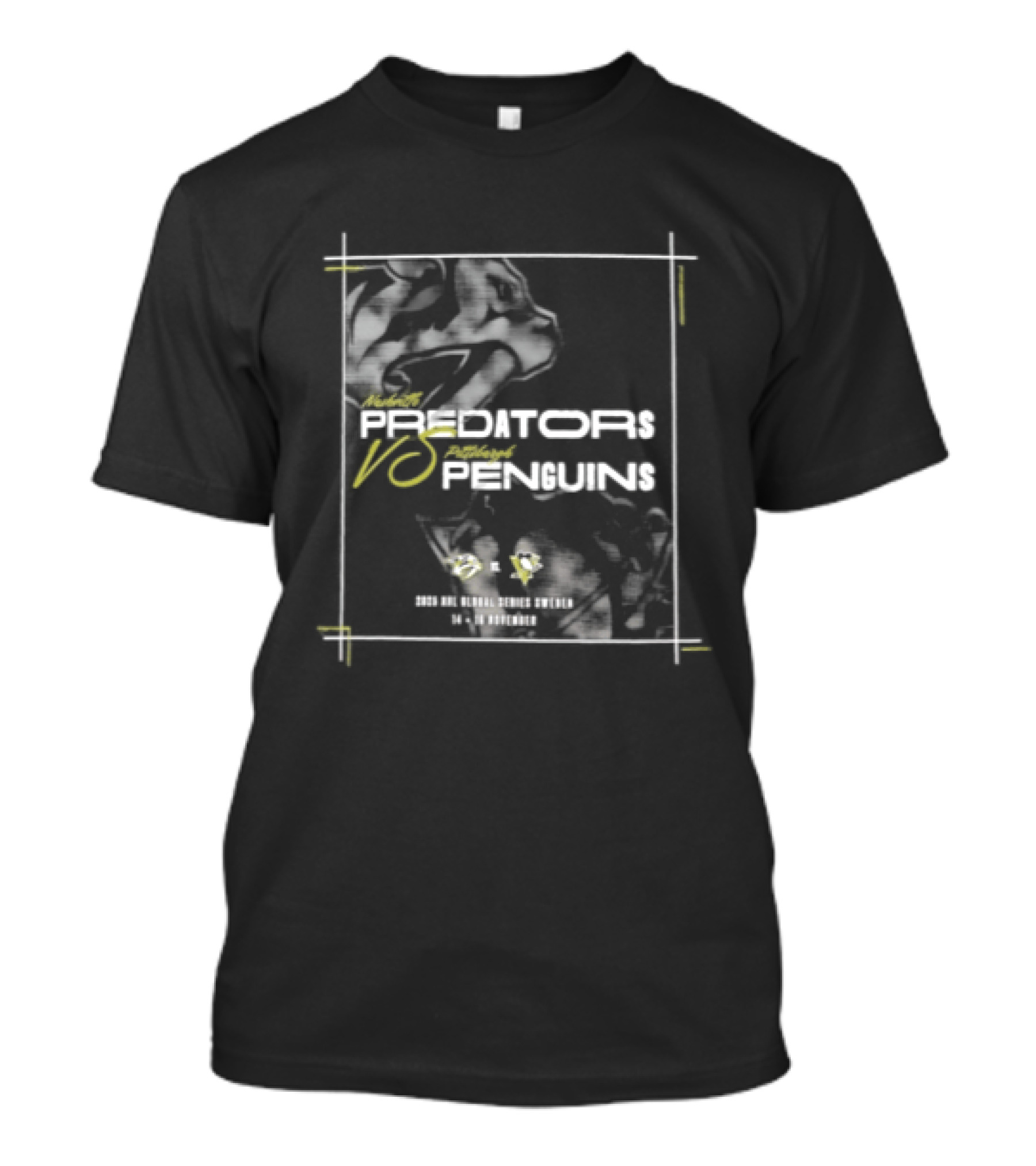 Nashville Predators Vs Penguins 2025 NHL Global Series Matchup Legacy T-Shirt