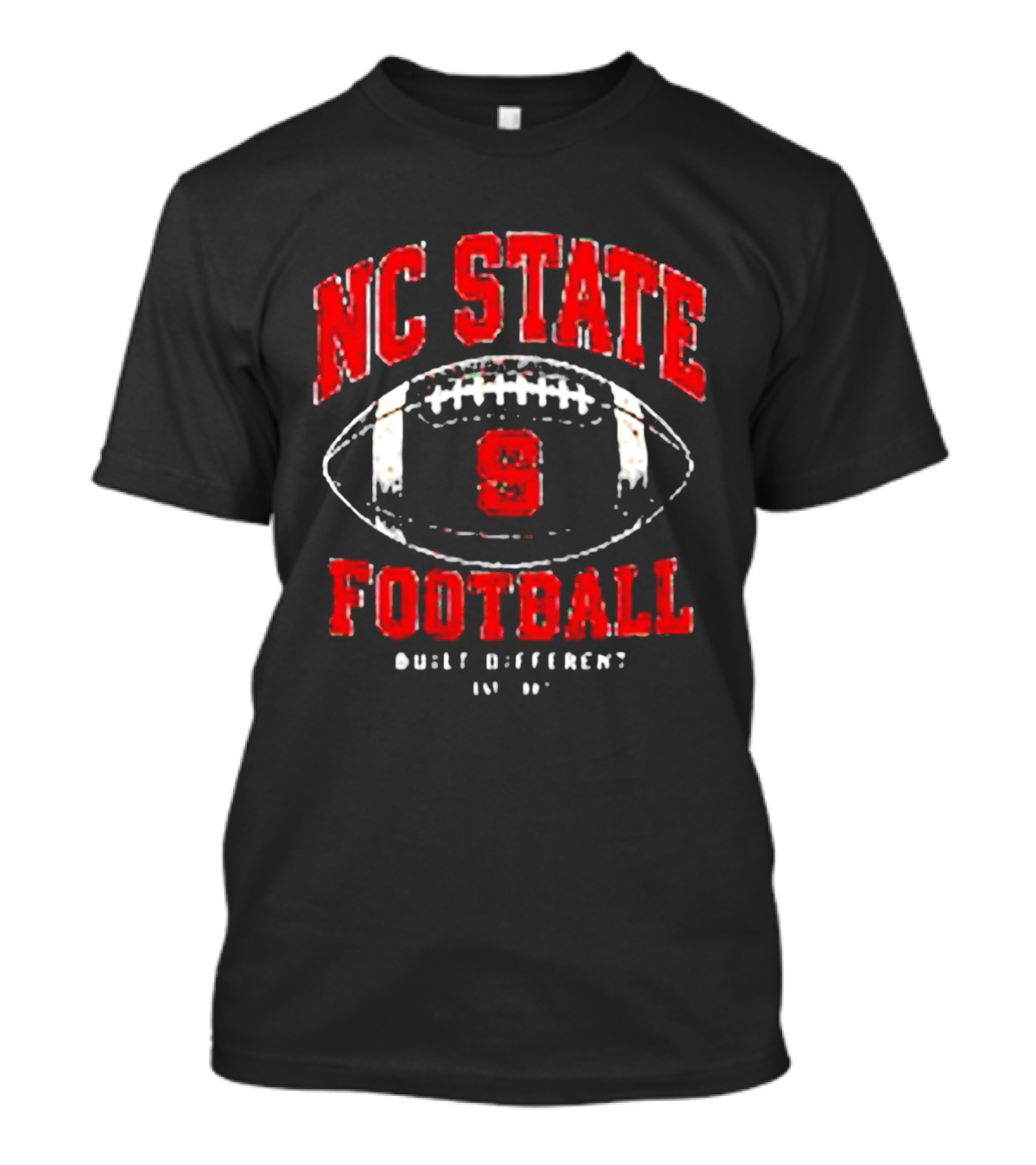 NC State Football Built Different Est 1887 Football Oval Ball S T-Shirt