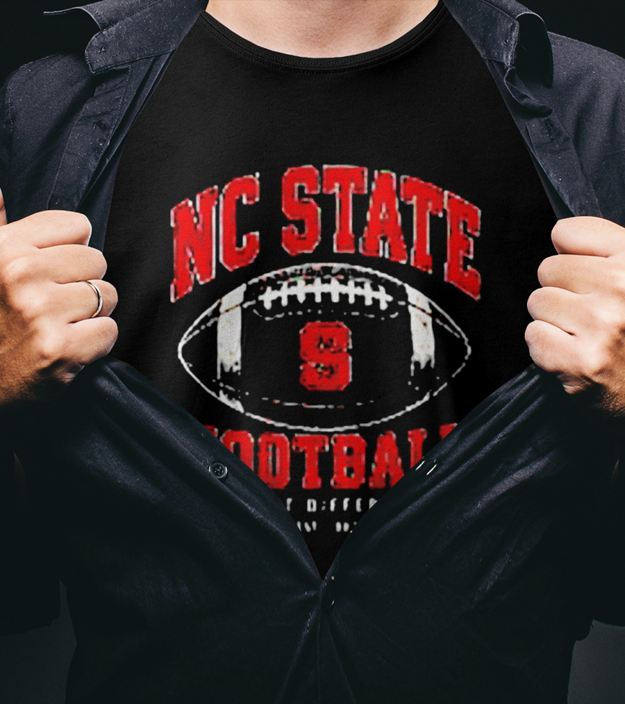 NC State Football Built Different Est 1887 Football Oval Ball S T-Shirt